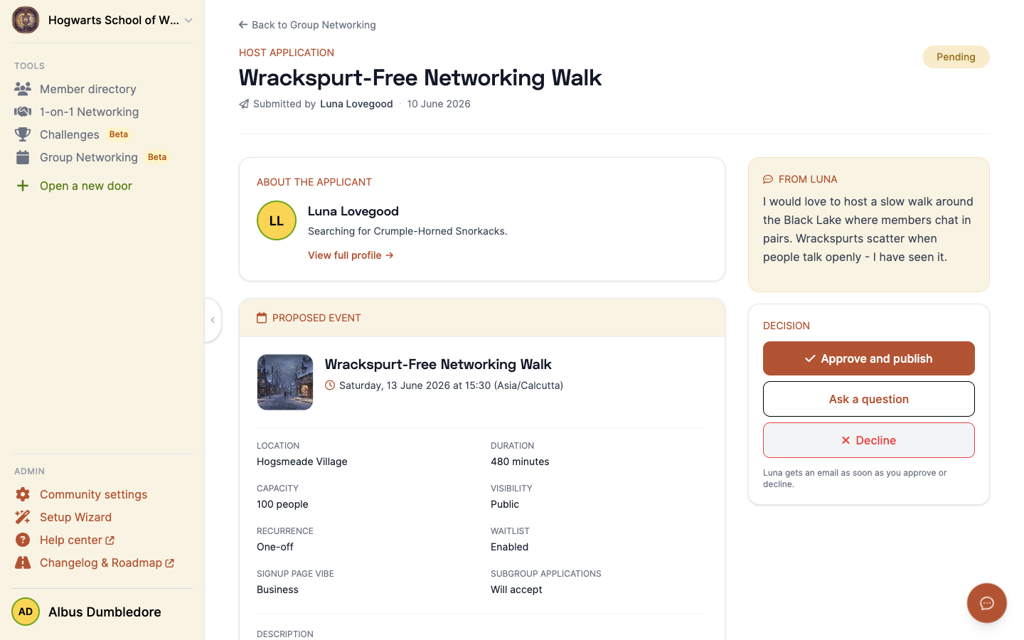 Collecting host applications