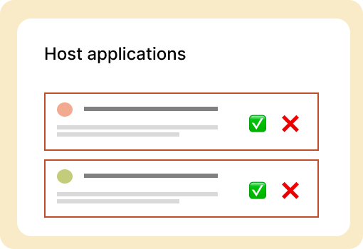 Step 3: Vet host applications