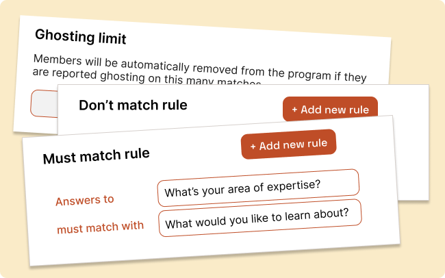 Completely customisable matching algorithm